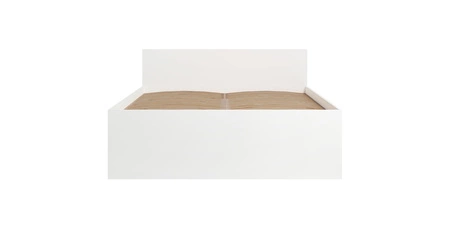 Maxione Bett 160x200 cm weiß ideales Schlafzimmer Bett für Liebhaber von minimalistischen Arrangements hohen bequemen Kopfteil