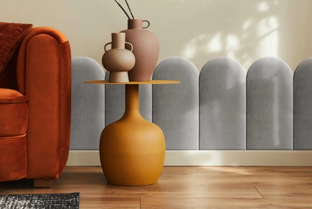 Wally gepolstertes Paneel 30x60 cm hellgrau stilvolles Wandpaneel Zaun Veloursstoff modisches Finish für jede Einrichtung