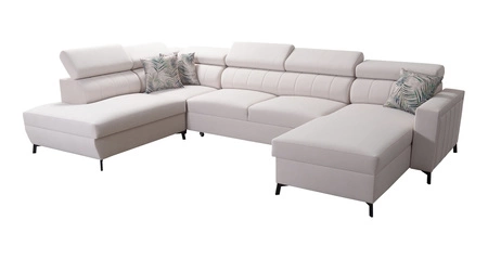 Ecksofa mit Schlaffunktion Savona VI gelb rechts elegantes und bequemes Ecksofa für Wohnzimmer mit zwei Bettkästen
