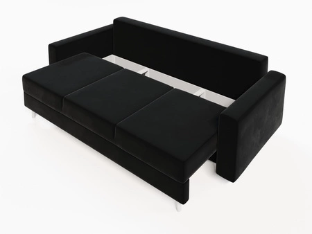 Das schwarze Sofa Kent mit Schlaffunktion im traditionellen und skandinavischen Stil passt perfekt in jede Einrichtung und verleiht ihr Finesse und Charakter