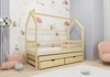 Dyzio Kinderbett 80x170 cm Kiefer 2-Personen-Ausziehbett für Kinderzimmer Holzhausbett mit geräumigen Schubladen