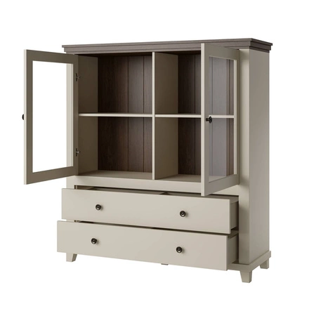 Möbelset für das Wohnzimmer Evora beige / Eiche dunin begeistert Liebhaber ausdrucksstarker Interieurs durch sein attraktives Design und seine Funktionalität