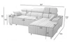 Ecksofa mit Schlaffunktion Castel beige rechte Ecke komfortables und stilvolles Schlafsofa mit Bettzeugcontainer