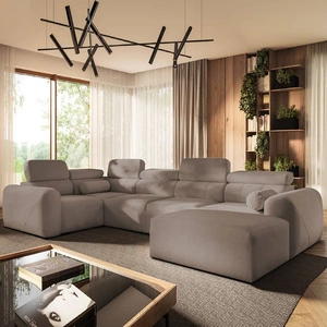 Ecksofa mit Schlaffunktion Cantare IV dunkelbeiges rechts Sorgfältig verarbeitetes Ecksofa für den Wohnbereich bietet Komfort und Bequemlichkeit