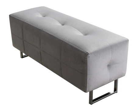 Ecksofa mit Schlaffunktion Hampton navy blau links stilvolle Steppung auf der Sitzfläche weicher Polsterstoff Ecksofa mit Verlängerung