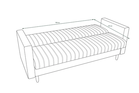 Balm Schlafsofa in marineblau sehr bequemes Schlafsofa perfekt für jeden Einrichtungsstil