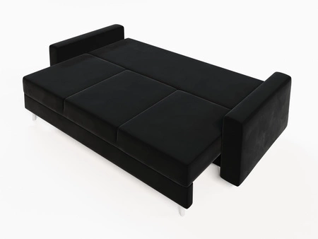 Das schwarze Sofa Kent mit Schlaffunktion im traditionellen und skandinavischen Stil passt perfekt in jede Einrichtung und verleiht ihr Finesse und Charakter