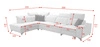 Ecksofa mit Schlaffunktion Kelly Sleek XI braun linke Seite stilvolles und bequemes Ecksofa aus strapazierfähigem Webstoff