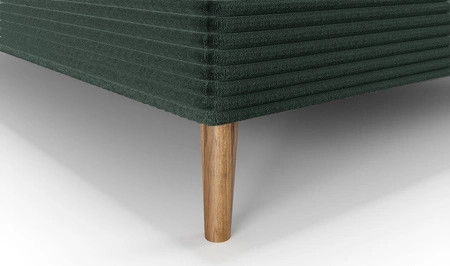 Boxspringbett Totti 160x200 grün stilvolles Bett mit Bettzeug Lagerung dreidimensionalen Stoff mit ausdrucksstarken Streifen