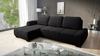 Ecksofa mit Schlaffunktion Gentle schwarz linke Seite stilvolles Design Ecksofa Bett zeichnet sich durch seine abgerundete Form