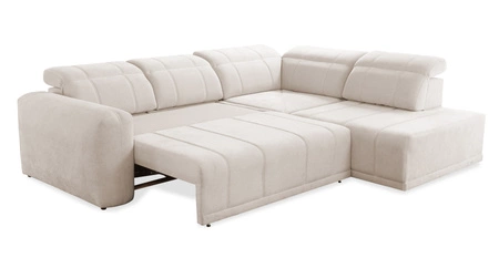 Ecksofa mit Schlaffunktion Cetara VII braun rechts Hochwertiges Ecksofa für den Wohnbereich mit bequemer Schiebelehne