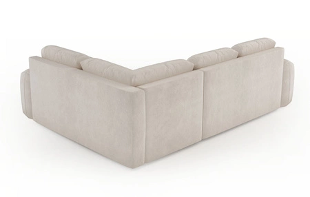 Ecksofa mit Schlaffunktion Arbon II oliv linke Seite stilvolles Design charakteristische runde Form Bettkasten