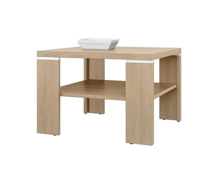Couchtisch Square 60 cm Eiche sonoma Licht moderne Möbel Design Kante des Couchtisches mit speziellen ABS-Furnier fertig