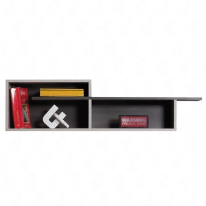 Regal Tablo 115 cm graphit / enigma Modernes Möbeldesign Hochwertige Regalkante mit Spezialfurnier eingefasst