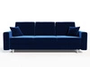 Sofa Kent Marineblaue mit Schlaffunktion im traditionellen und skandinavischen Stil passt perfekt in jede Einrichtung und verleiht dem Raum Finesse und Charakter