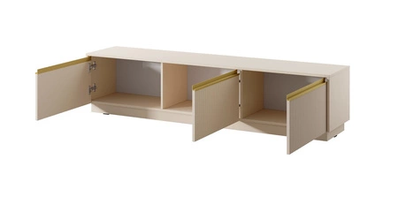RTV Schrank Imperial 180 cm beige mit Aufhängemöglichkeit stilvoll gefräste Fronten mit interessanten Griffen verziert