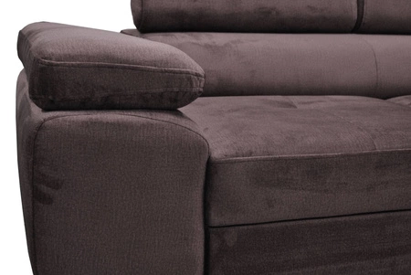 Ecksofa mit Schlaffunktion Ganta navy blue linke Seite moderner Veloursstoff garantiert höchsten Komfort und Funktionalität