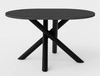 Lyon Tisch 100x138 cm portland ash / schwarz stilvolles Esstischset auf Designer Spider Beinen höhenverstellbar