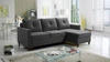 Ecksofa mit Schlaffunktion Terni graphit rechte Ecke ein praktisches und funktionelles Ecksofa, das mit geräumigen Behältern für Bettzeug ausgestattet ist