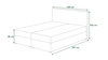 Boxspringbett Casey 140x200 hellbraunes Bett im modernen skandinavischen Stil mit markantem Kopfteil