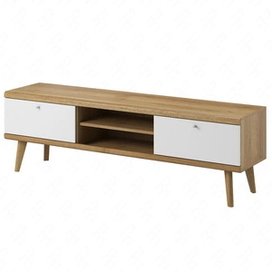 RTV Primo 160 cm Eiche riviera / weiß modernes Design-Möbel im skandinavischen Stil Kante mit Spezialfurnier umrandet