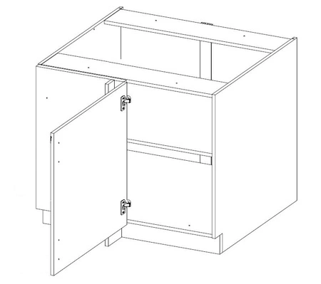 Tilos 105 ND 1F BB Küchenschrank links, dampf-, hitze- und spritzwassergeschützt