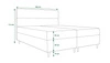 Boxspringbett Bing 160x200 türkis im modernen skandinavischen Stil mit markantem Kopfteil