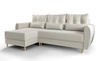 Ecksofa mit Schlaffunktion Rovigo creme links elegantes Ecksofa in skandinavischer Form großer Bettkasten