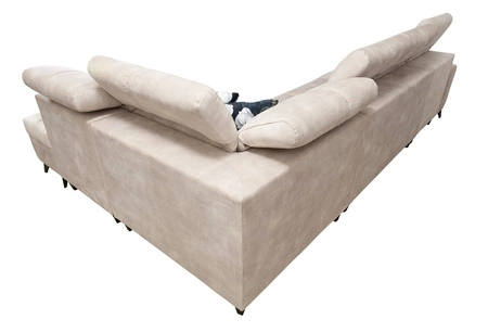 Ecksofa mit Schlaffunktion Buffalo XI honey rechte Seite stilvolles Ecksofa mit drei Bettkästen Velourstoff