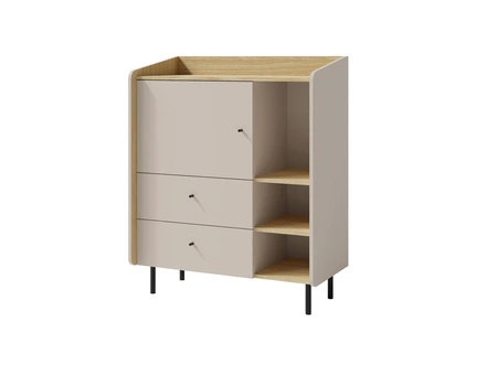 Möbelset Olivio beige sand / Eiche geölt ideal für ein Jugend- oder Kinderzimmer im trendigen Stil
