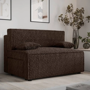 Brandon Schlafsofa braun modernes Design und breite Funktionalität Stoff mit markanten Schleife Oberfläche
