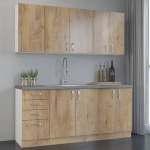 Lento Küchenmöbel-Set 180 cm einzigartigen Stil der Schränke wird das Innere jeder Küche passen