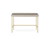 Konsolentisch Lovro beige mit Schubladen ein stilvolles und funktionelles Möbelstück für den Flur, das Wohnzimmer oder das Büro, goldfarbener Rahmen