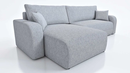 Ecksofa mit Schlaffunktion Fiesta XL grau Esche universal in Konfiguration Ecksofa mit Bettkasten Webstoff