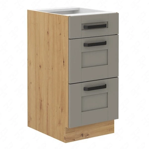 Küchenschrank mit Schubladen Linosa 40 D 3S BB dampf-, hitze- und auslaufsicherer Schrank