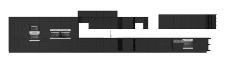 Küchensockel Black 60 DPM-210 2F Einbau-Mikrowelle und Backofen Schrank resistent gegen Dampf, Hitze und Flecken