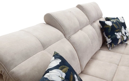Ecksofa mit Schlaffunktion Buffalo XI honey links stilvolles Ecksofa mit drei Bettkästen Velourstoff