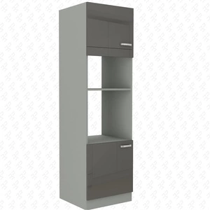 Backofen und Mikrowellenherd Einbauschrank Grey 60 DPM-210 2F dampf- und hitzebeständig