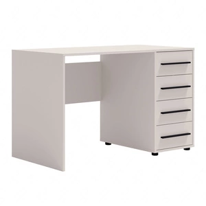 Schreibtisch Maxione 120 cm beige moderner Schreibtisch mit Schubladen universelles Design ideal für ein Jugendzimmer oder Büro