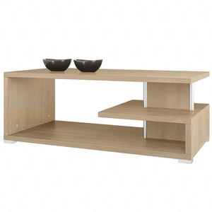 Couchtisch Edyp 68 cm Eiche sonoma hell modernes Möbeldesign Die Kanten des Couchtisches sind mit einem speziellen Furnier versehen