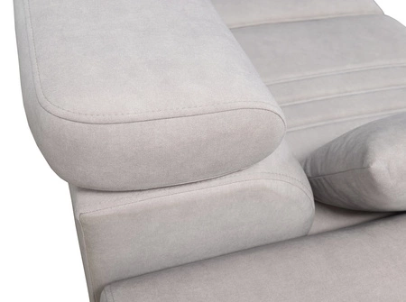 Ecksofa mit Schlaffunktion Castel VI grau Esche links komfortables und elegantes Ecksofa mit zwei Bettkästen