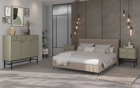 Kommode Kioto III 125 cm Eukalyptus minimalistische Form ideale Kommode für Schlafzimmer oder Wohnzimmer stabilen Rahmen