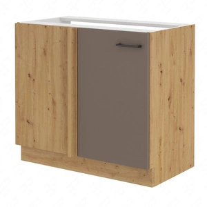 Eck-Küchenzeile Rimini 105 ND 1F BB linker Schrank, dampf-, spritz- und hitzebeständig