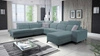 Ecksofa mit Schlaffunktion Kelly Sleek X arctic blue rechtes extrem elegantes Ecksofa für Wohnzimmer mit verstellbaren Kopfstützen