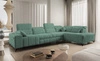 Ecksofa mit Schlaffunktion Penejos XI grün rechts bequemes Ecksofa mit verstellbaren Kopfstützen und zwei Bettkästen