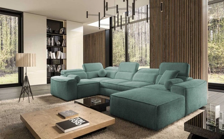 Ecksofa mit Schlaffunktion Viano IV patina rechts Designer-Ecksofa das sich perfekt in moderne Einrichtungen einfügt