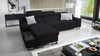 Ecksofa mit Schlaffunktion Alcamo schwarz links elegantes und stilvolles Ecksofa mit einer ausziehbaren praktischen Schublade an der Seite des Möbels