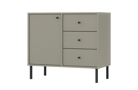 Set von Wohnzimmermöbel Kioto II Eukalyptus stilvolles Design elegante Möbel von Metall schwarz Beine subtilen Griffen unterstützt