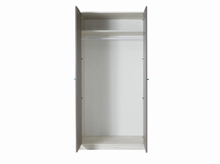 Garderobe Rest 96 cm Eiche Handwerk weiß / Esche modernes und funktionelles Möbelstück für das Jugendzimmer