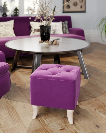 Milano pouffe idealer Hocker mit bequemer Sitzfläche zart gesteppt